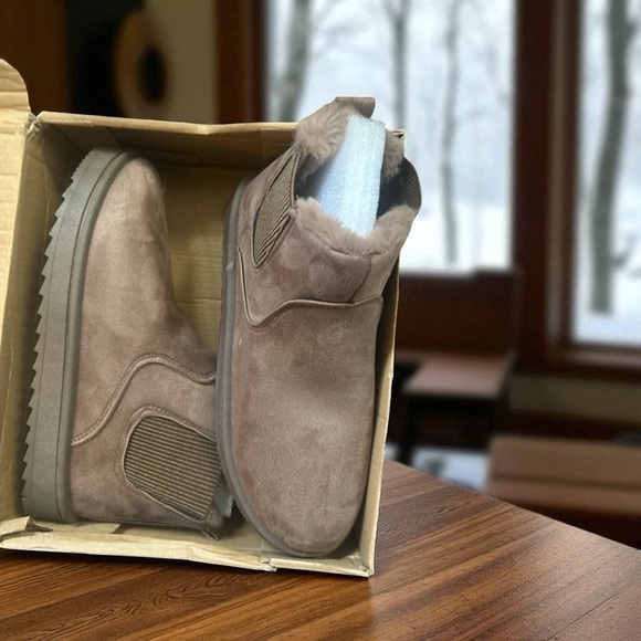 Shoes - Woman’s Tan Suede Ankle Boots